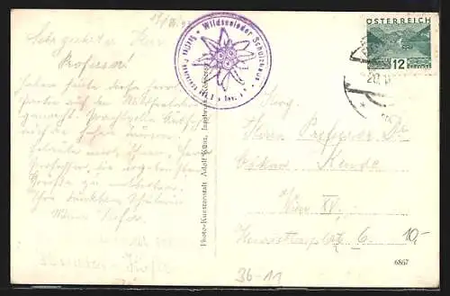 AK Gipfelkreuz auf der Wildseeloderspitze mit Blick auf die Glocknergruppe