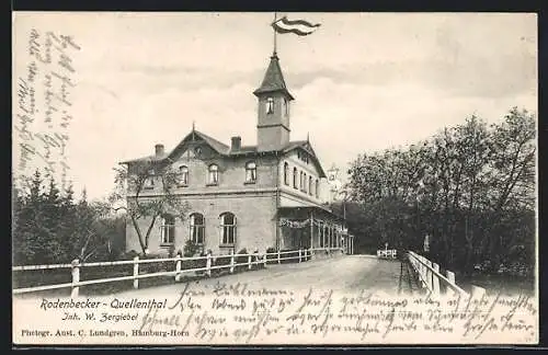 AK Hamburg-Bergstedt, Rodenbecker Quellenthal, Inh. W. Zergiebel