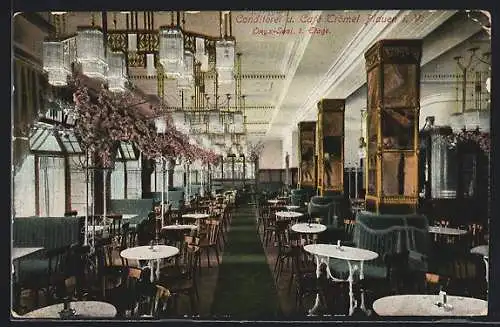 AK Plauen i. V., Conditorei-Café Trömel, Onyx-Saal in der 1. Etage