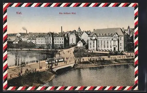 AK Kiel, Am kleinen Kiel mit Strassenbahn