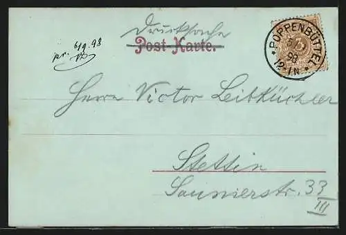 AK Hamburg-Poppenbüttel, Partie bei der Burg
