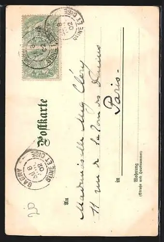 Künstler-AK C. Pfaff: Bacharach a. Rh., Blick auf ein altes Haus