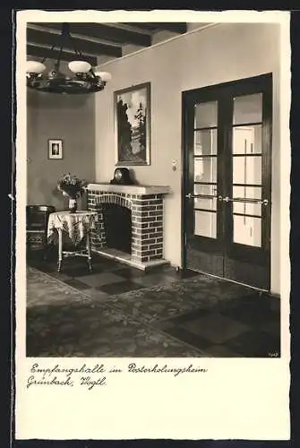 AK Grünbach /Vogtl., Posterholungsheim, Empfangshalle