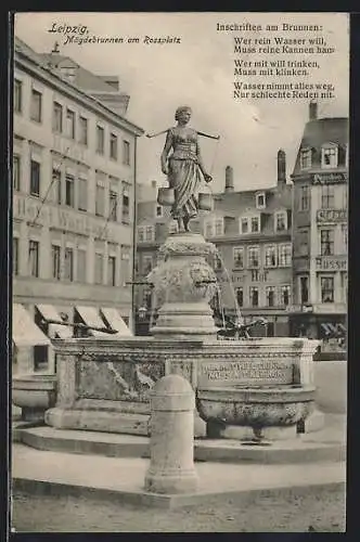 AK Leipzig, Mägdebrunnen am Rossplatz