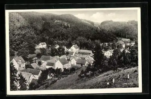 AK Urft /Eifel, Ortsansicht aus der Vogelschau