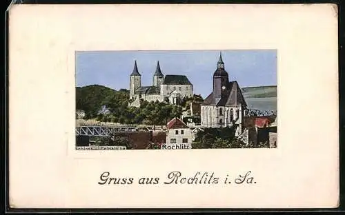 AK Rochlitz /Sa., Schloss und Petrikirche