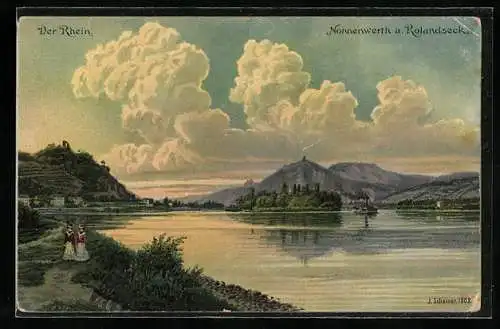 AK Coblenz a. Rhein, Nonnenwerth und Rolandseck