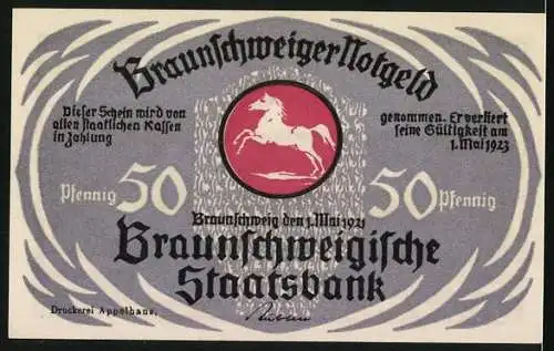 Notgeld Braunschweig 1921, 50 Pfennig, Das Bad Harzburger Pferderennen