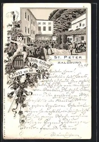 Lithographie Salzburg, Stifts-Kellerei St. Peter