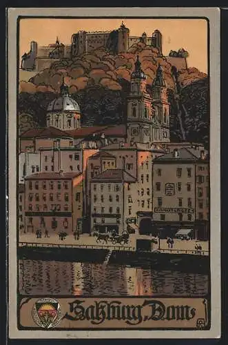 Künstler-AK Deutscher Schulverein NR. 313: Salzburg, Dom