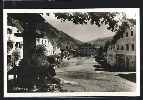 AK St. Veit im Pongau, Ortspartie an der Bank