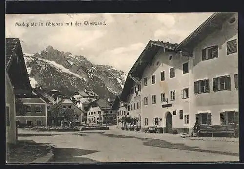 AK Abtenau, Marktplatz mit Blick zur Wieswand