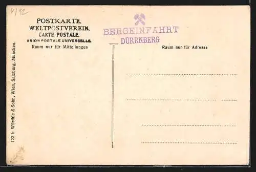 AK Dürnberg, Bergeinfahrt mit Arbeitern