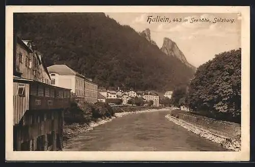 AK Hallein, Ortspartie an einem Fluss