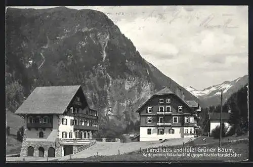 AK Badgastein i. Kötschachtal, Landhaus und Hotel Grüner Baum