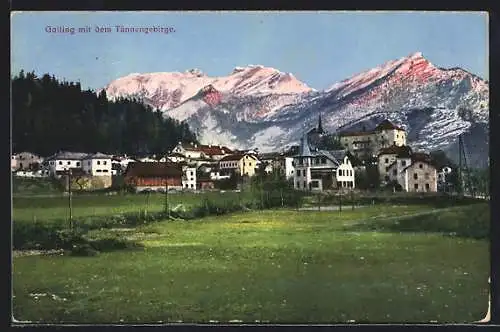 AK Golling, Gesamtansicht mit dem Tännengebirge