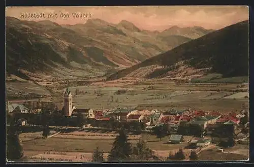 AK Radstadt, Teilansicht mit den Tauern