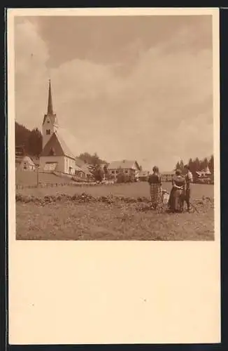 AK Wald /Oberpinzgau, Ortspartie mit Kirche 1926
