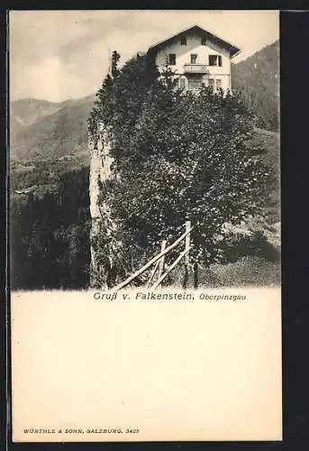 AK Falkenstein /Oberpinzgau, Ansicht mit Hotel