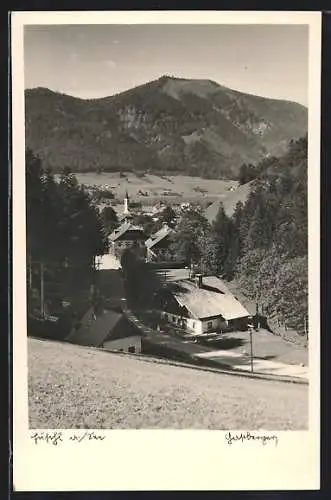 AK Fuschl a. See, Strassenpartie mit Kirche