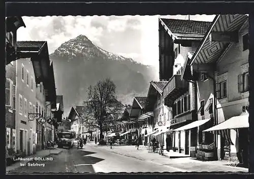 AK Golling, Strassenpartie mit Berggipfel