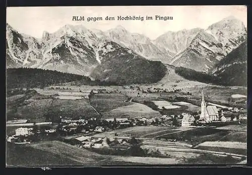 AK Alm, Teilansicht gegen den Hochkönig im Pingau