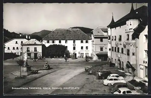 AK Tamsweg, Hauptplatz aus der Vogelschau