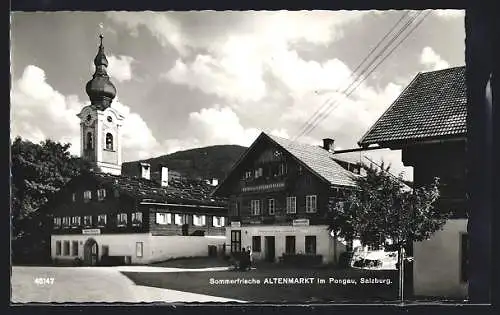 AK Altenmarkt im Pongau, Ortspartie mit Gasthof