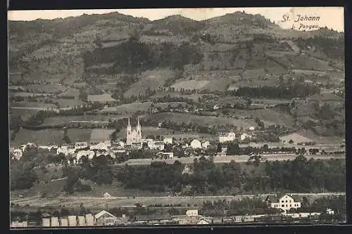 AK St. Johann i. Pongau, Teilansicht mit Kirche