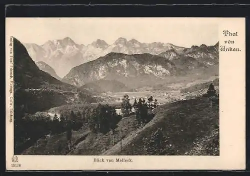 AK Unken, Blick von Melleck ins Tal