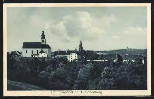 AK Bad Gleichenberg, Trautmannsdorf mit Kirche