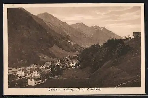 AK Dalaas, Ortspartie aus der Vogelschau