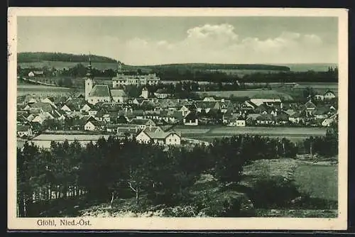 AK Gföhl, Ortsansicht aus der Vogelschau