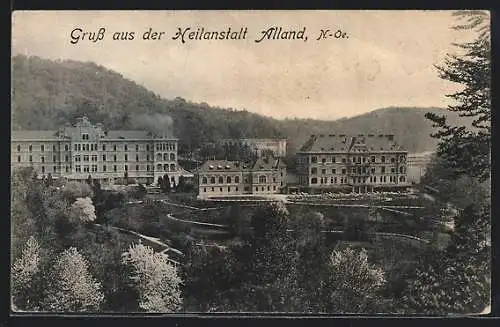 AK Alland /N.-Oe., Blick auf die Heilanstalt