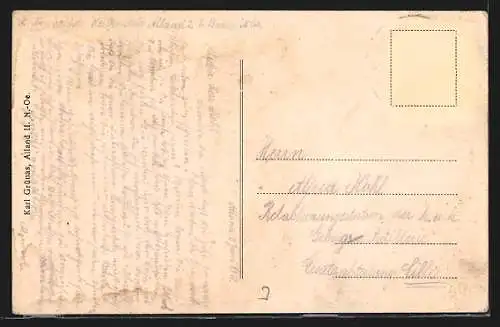 AK Alland /N.-Oe., Blick auf die Heilanstalt