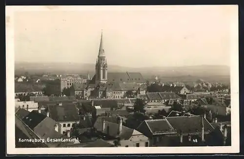 AK Korneuburg, Gesamtansicht mit prominenter Kirche