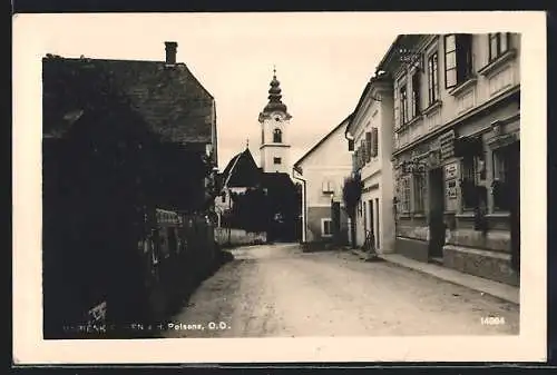 AK St. Marienkirchen an der Polsenz, Strassenpartie am Post und Telegraphenamt