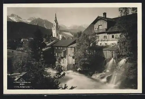 AK Schladming, Teilansicht der Ortschaft