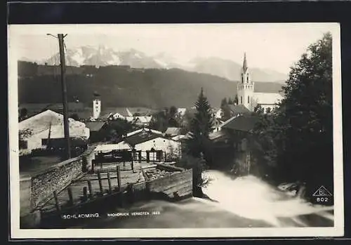 AK Schladming, Ortspartie an einer Flussschnelle