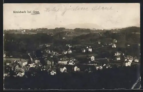 AK Graz, Blick auf Kroisbach aus der Vogelschau