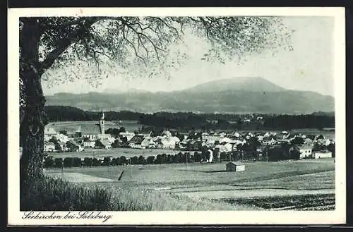 AK Seekirchen bei Salzburg, Teilansicht mit Kirche