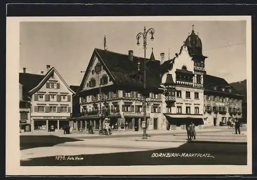 AK Dornbirn, Marktplatz mit Gasthof Johann Luger
