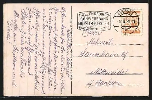 AK Ebensee, Salzkammergut, Teilansicht mit Kirche