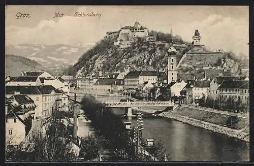 AK Graz-Mur, Blick zum Schlossberg