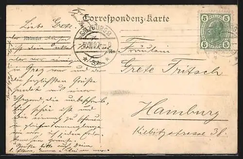 AK Graz-Mur, Blick zum Schlossberg