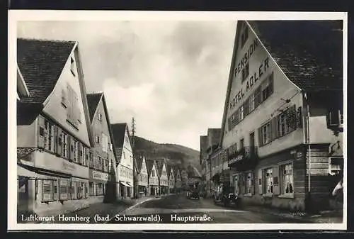 AK Hornberg / Baden, Hauptstrasse mit Hotel Adler