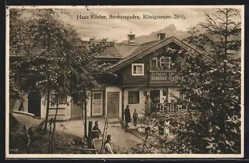 AK Berchtesgaden, Hotel Haus Körber, Königseestrasse 26 1 /3, Ansicht aus der Vogelschau