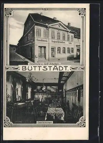 AK Buttstädt, Conditorei und Café Schollain