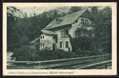 AK Hallstatt, Lackners Gasthaus zur Dachsteinwarte