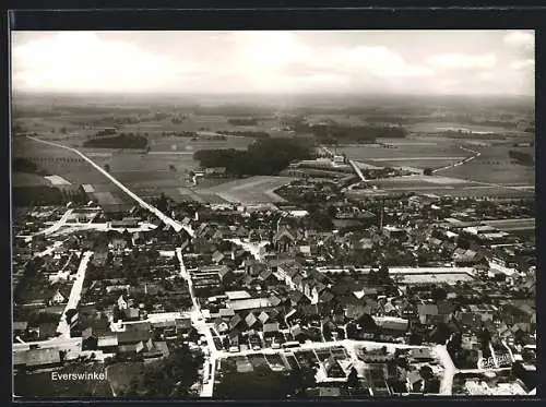 AK Everswinkel, Totalansicht vom Flugzeug aus